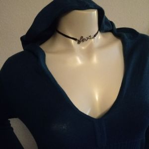 NYC Teal Hoody Sweater